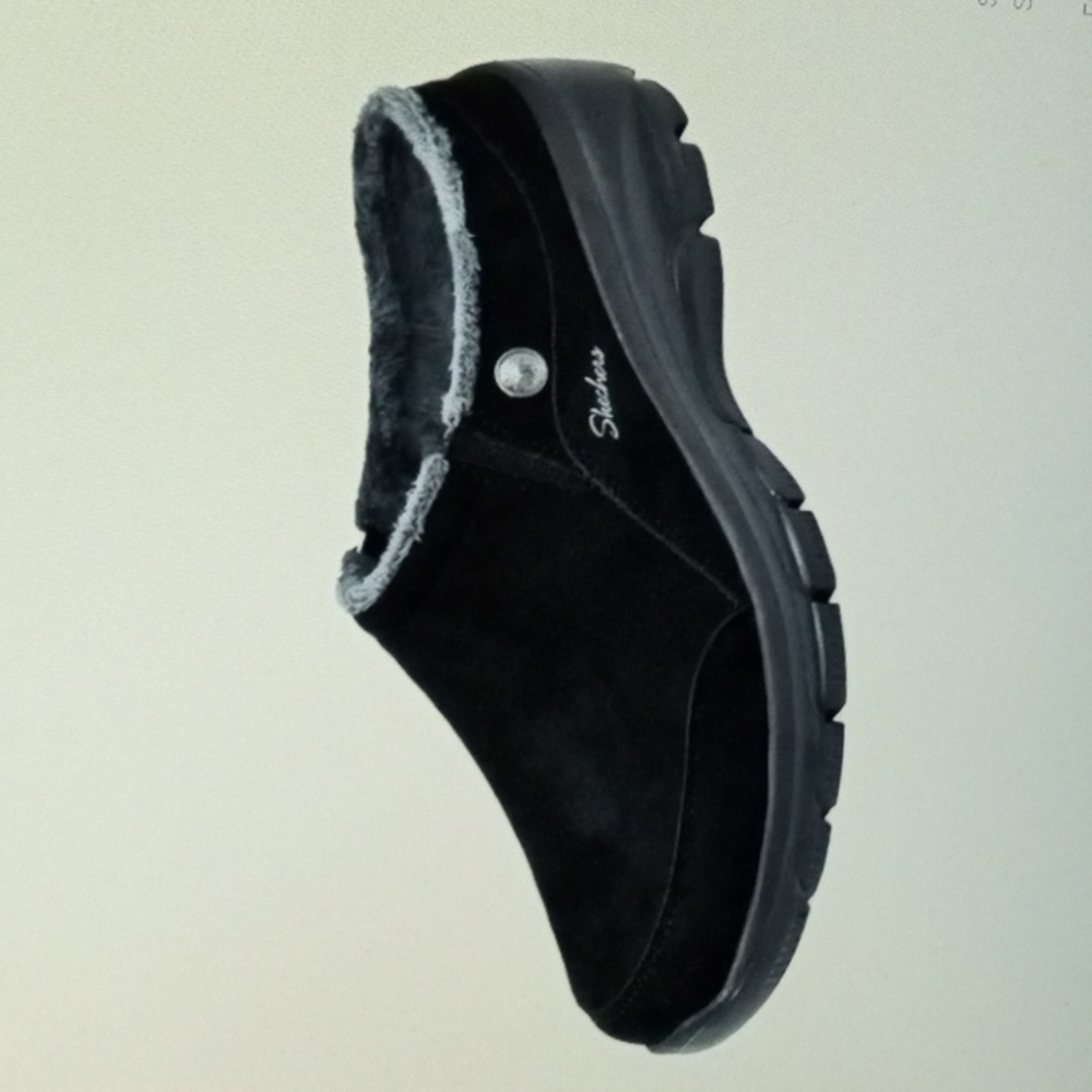 Sketchers Black & Grey Relaxed Fit Easy Going Latte Twin Gore Clog - size 6.5